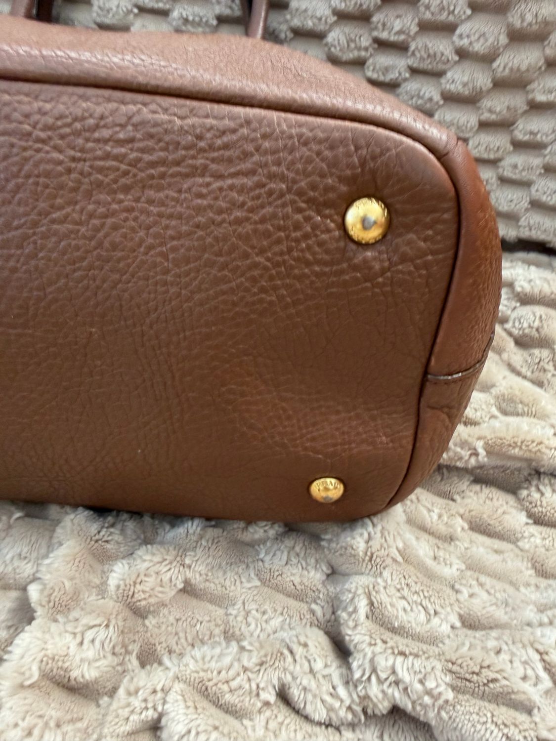 Prada Pebbled Leather in Brown
