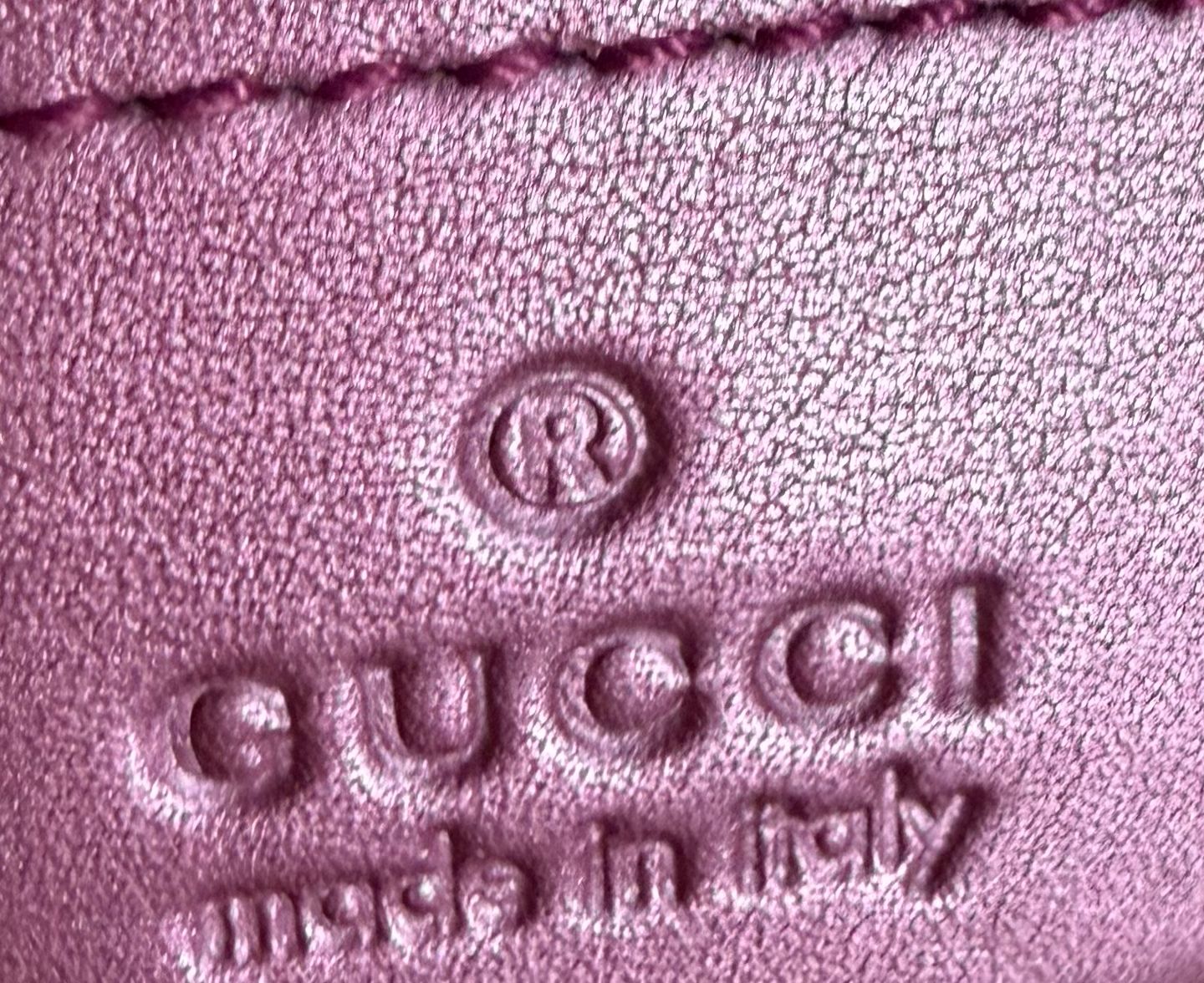 Gucci Monogram Canvas Heart Bit Tote in Pink