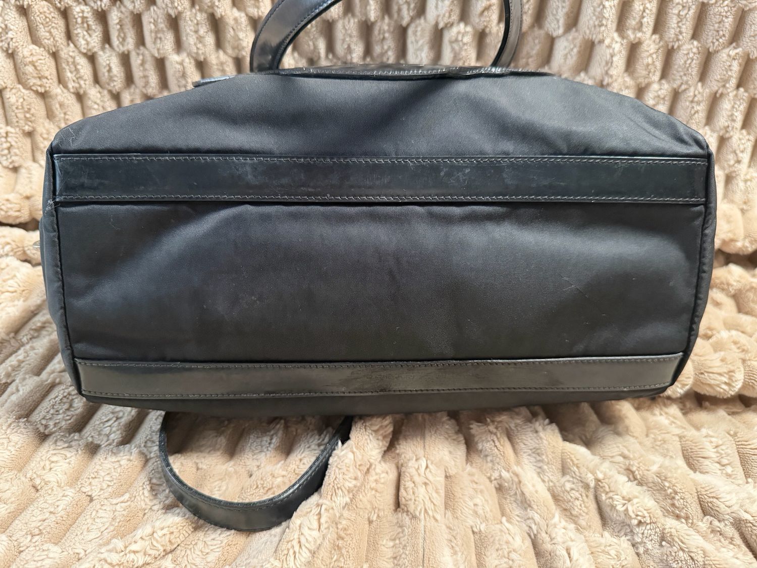 Prada Jacquard Nylon Tessuto Bowler Tote