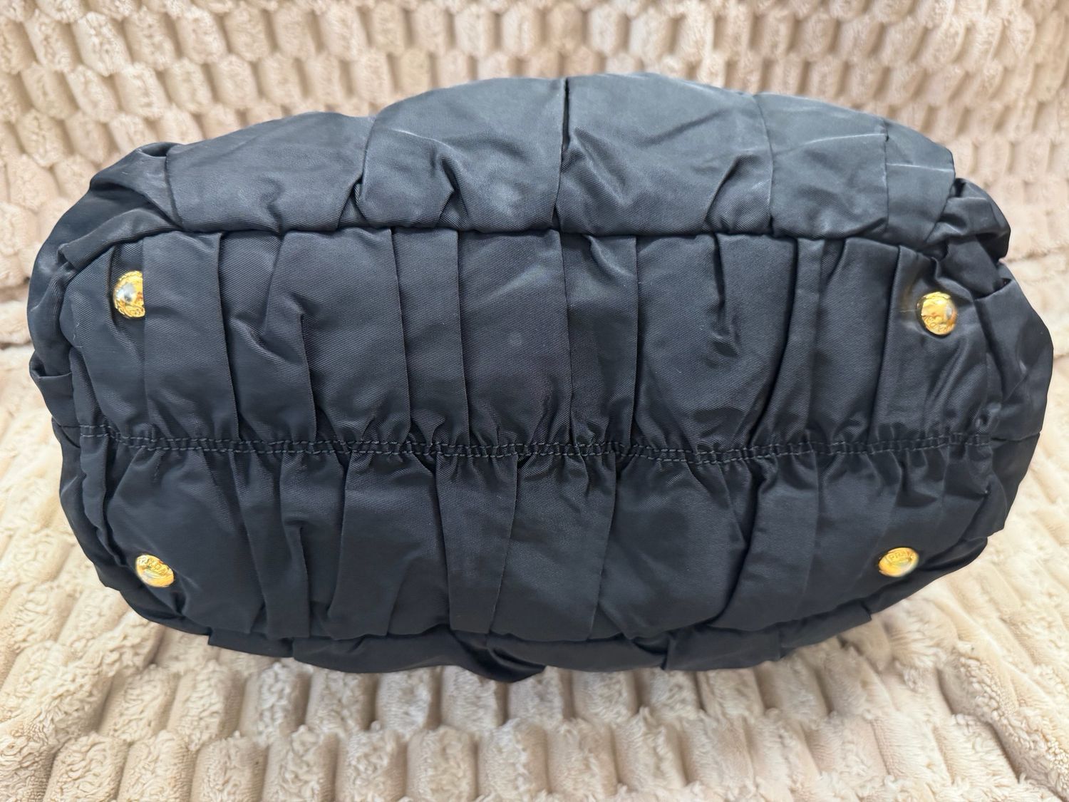 Prada Nylon Tessuto Gaufre Convertible Crossbody in Black