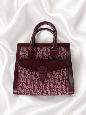 Christian Dior Monogram Pocket Tote in Red