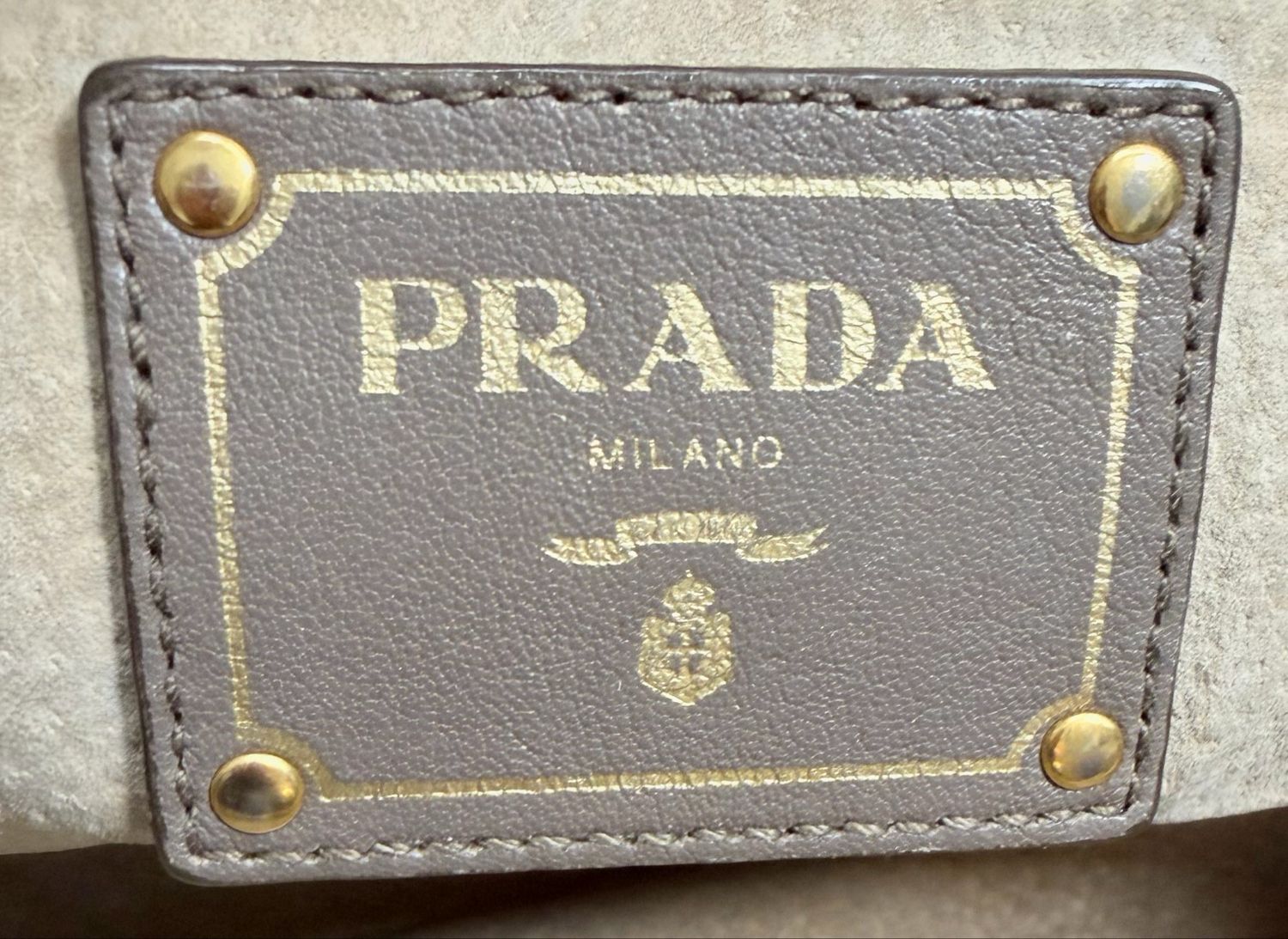 Prada Soft Calfskin Convertible Messenger Sling in Gray