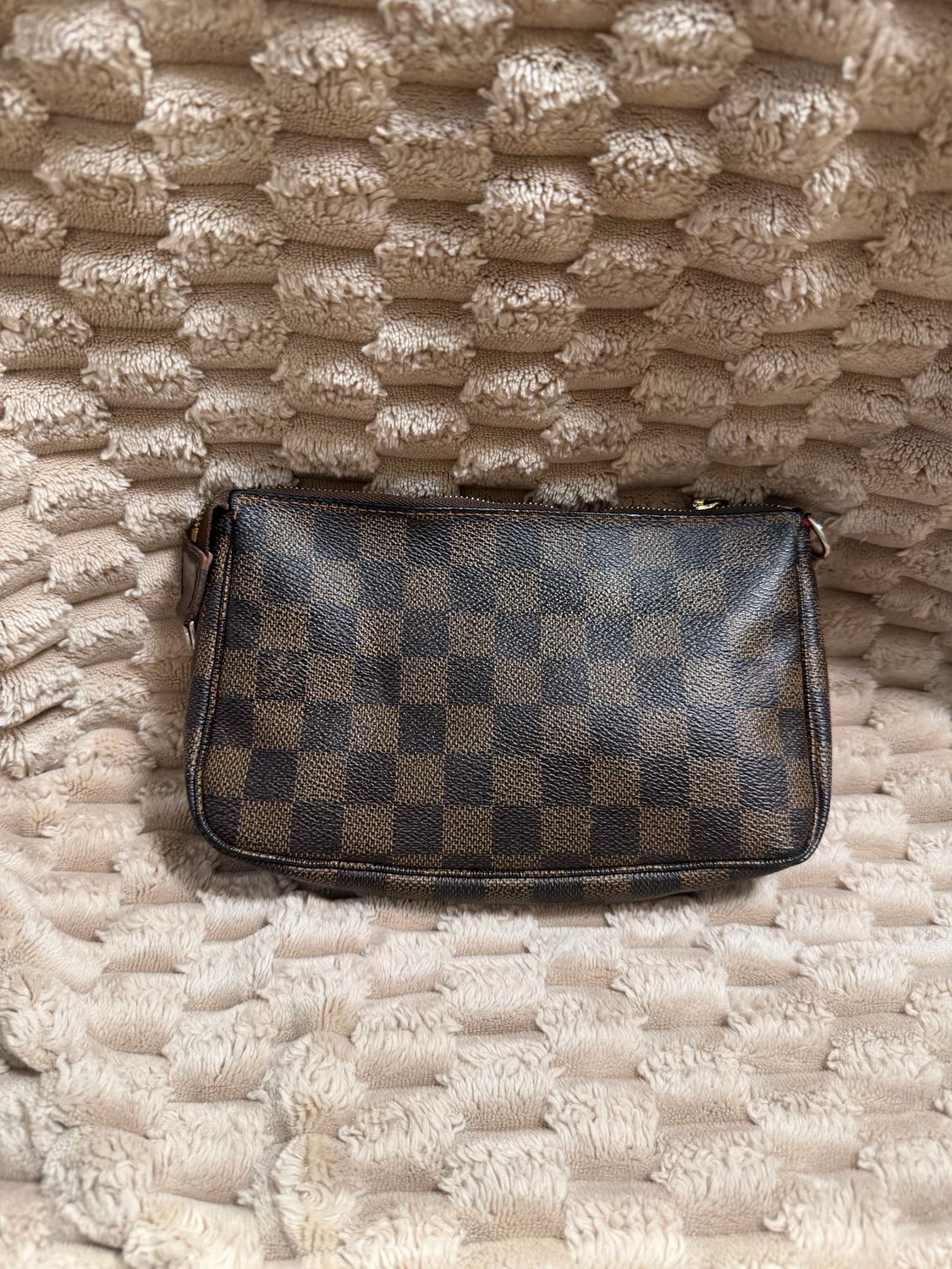 Louis Vuitton Damier Ebene Pochette Accesories Zipper