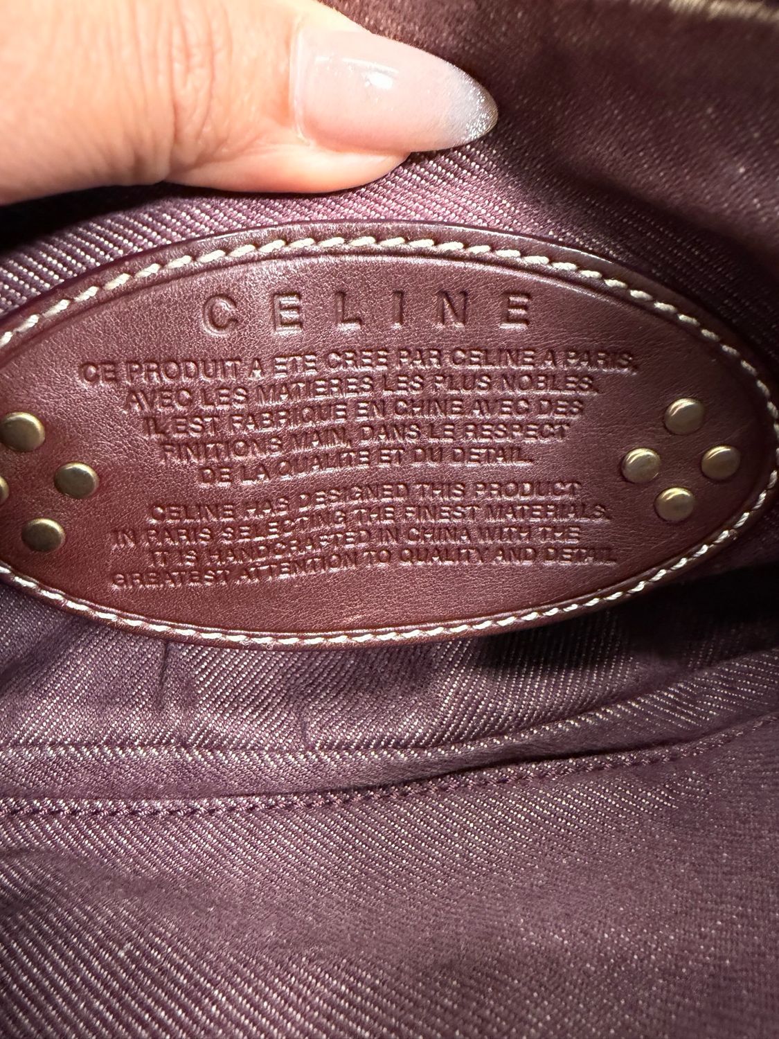 Celine Macadam Hobo Denim Pochette Shoulder 