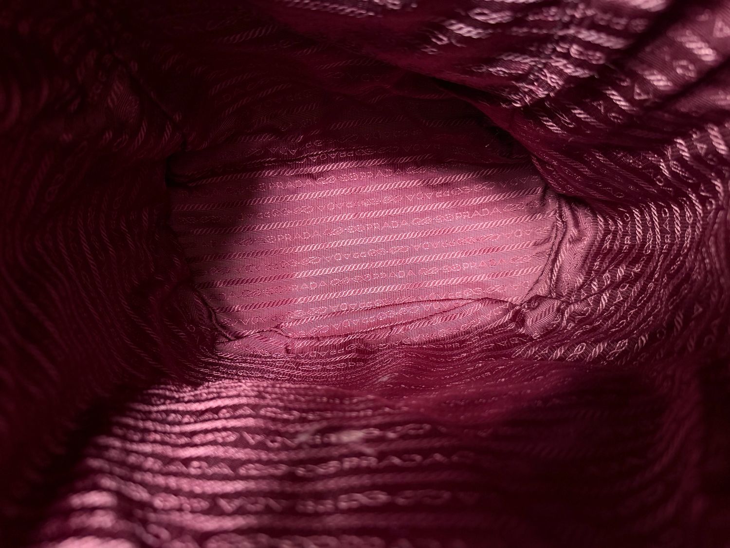Prada Backpack Re-Nylon Front Zipper in Burgundy