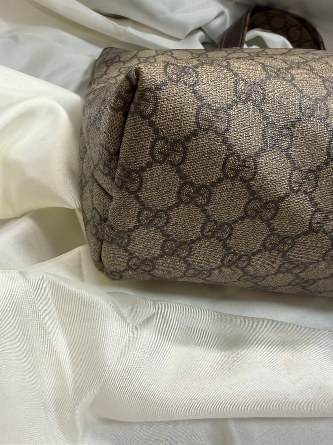 Gucci Monogram Coated Canvas Web Loop Tote 