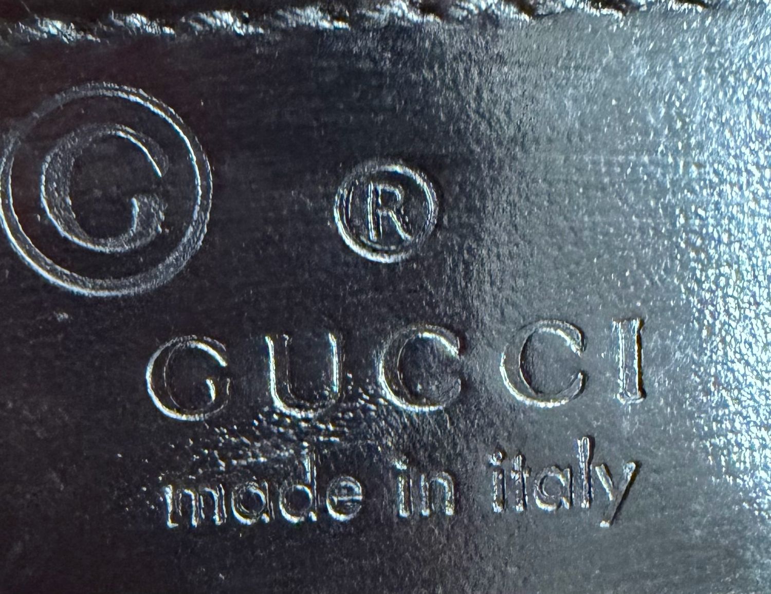 Gucci Monogram Suede Halfmoon Hobo Shoulder Bag in Black 