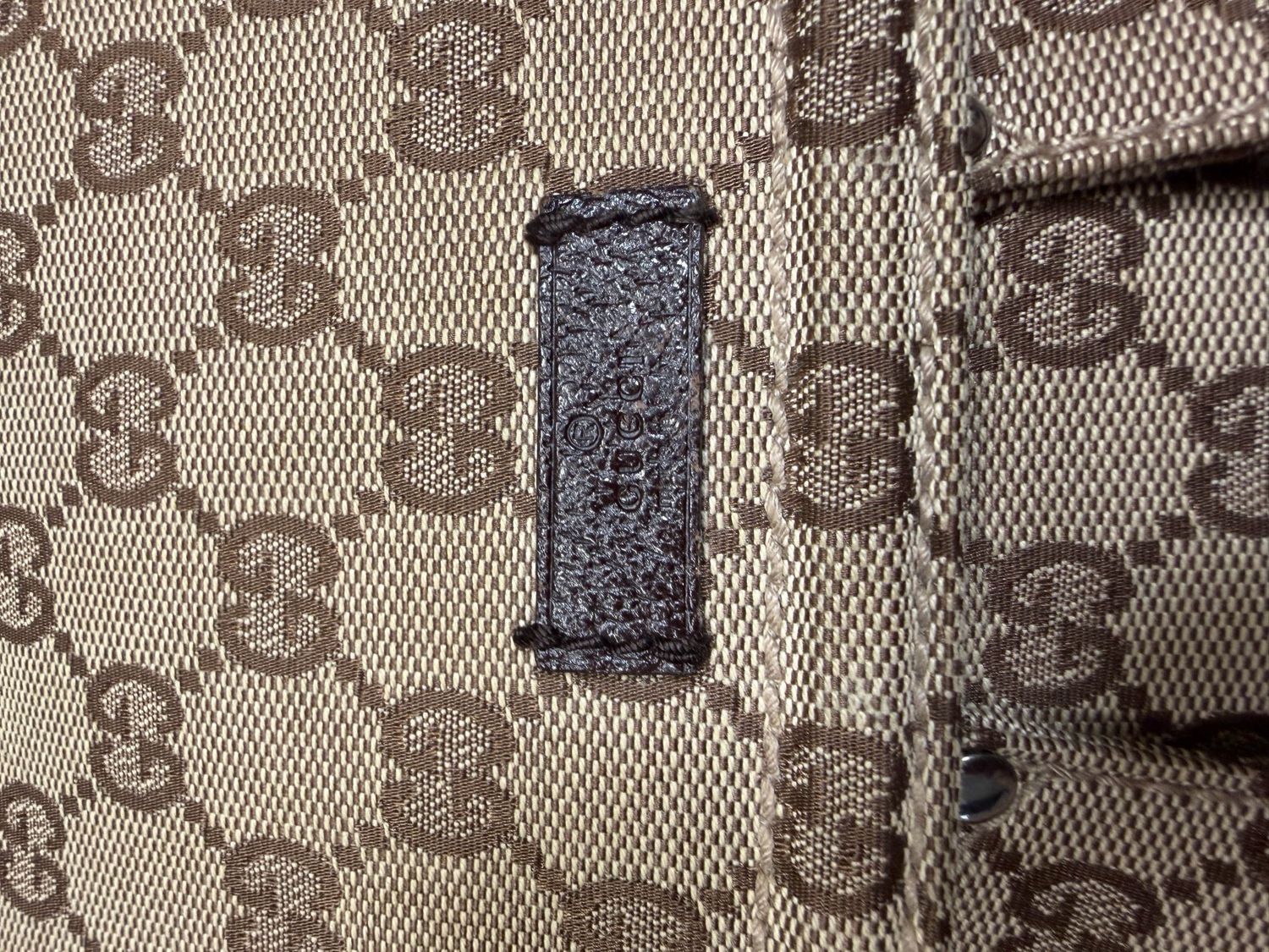 Gucci Monogram Canvas Double Pocket Messenger Sling