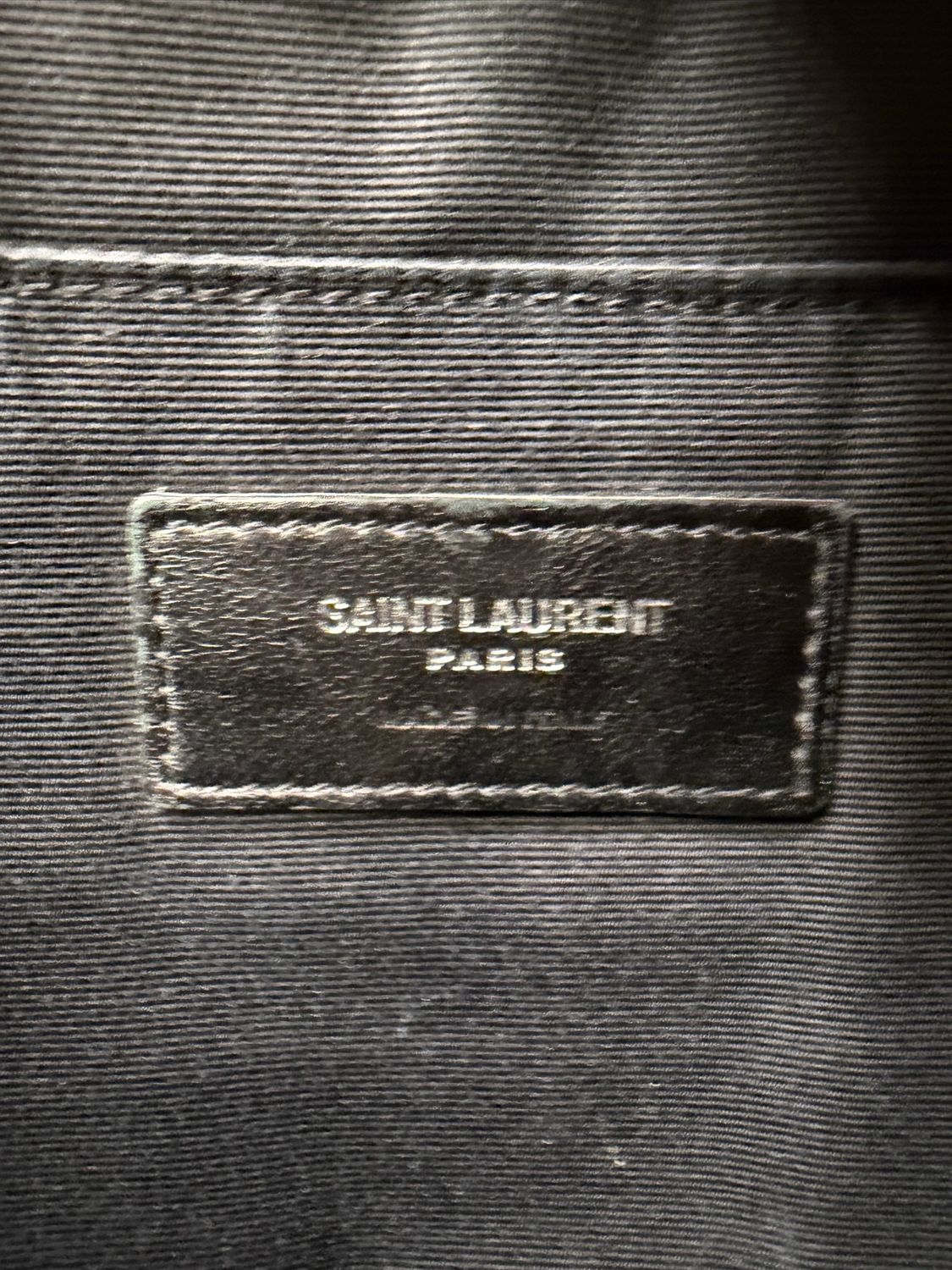 Yves Saint Laurent Zipper Smooth Calfskin Document Clutch Large in Black