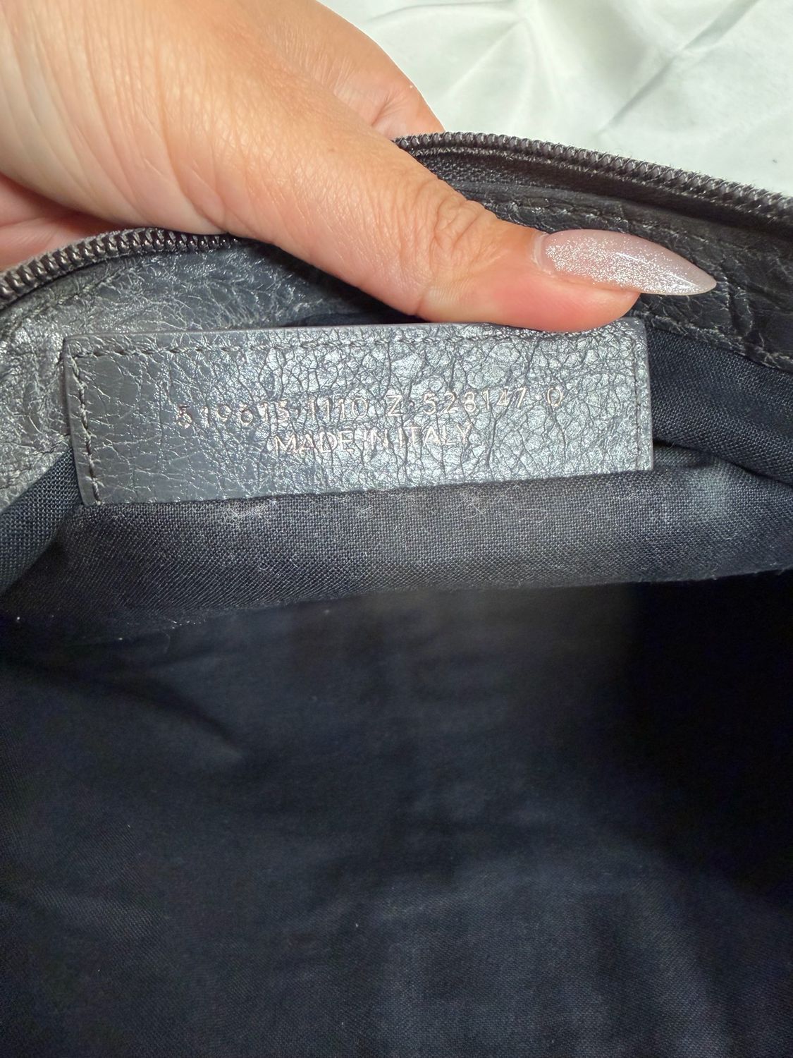 Balenciaga Motocross Zipper Clutch in Gray