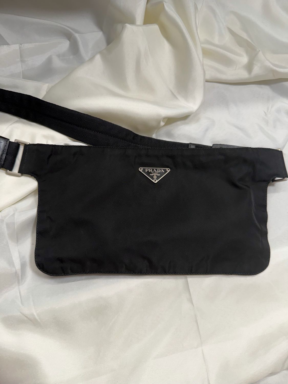 Prada Nylon Tessuto Belt Bag Bum Chest Bag in Black