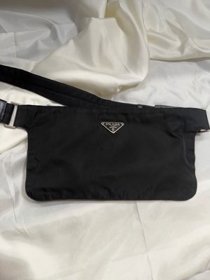 Prada Nylon Tessuto Belt Bag Bum Chest Bag in Black