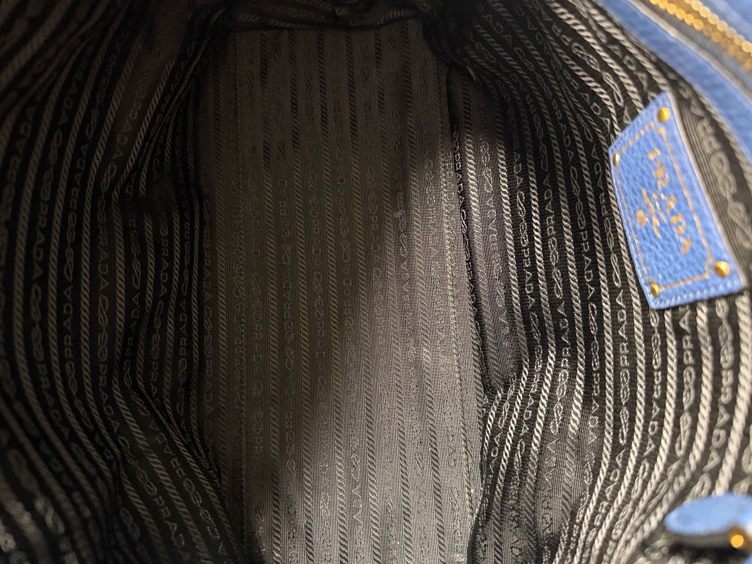 Prada Vitello Daino Pebbled Leather Tote Shoulder 