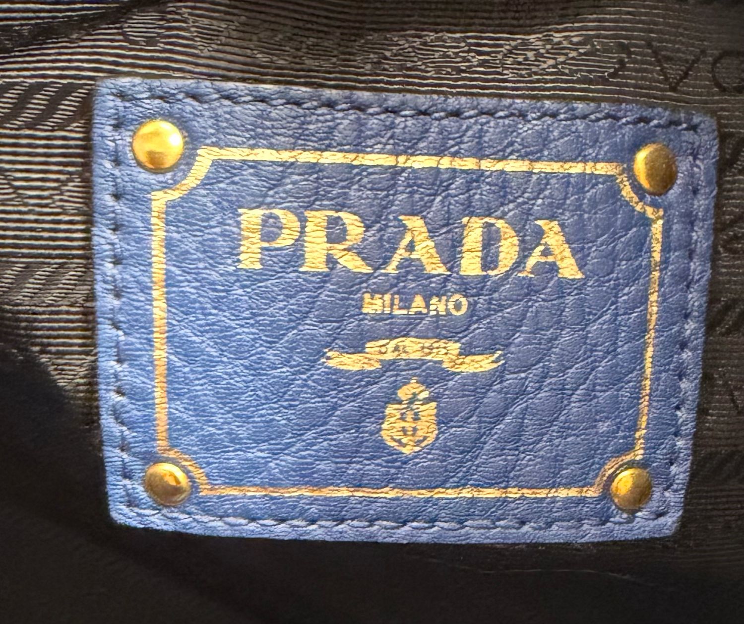 Prada Vitello Daino Pebbled Leather Tote Shoulder 