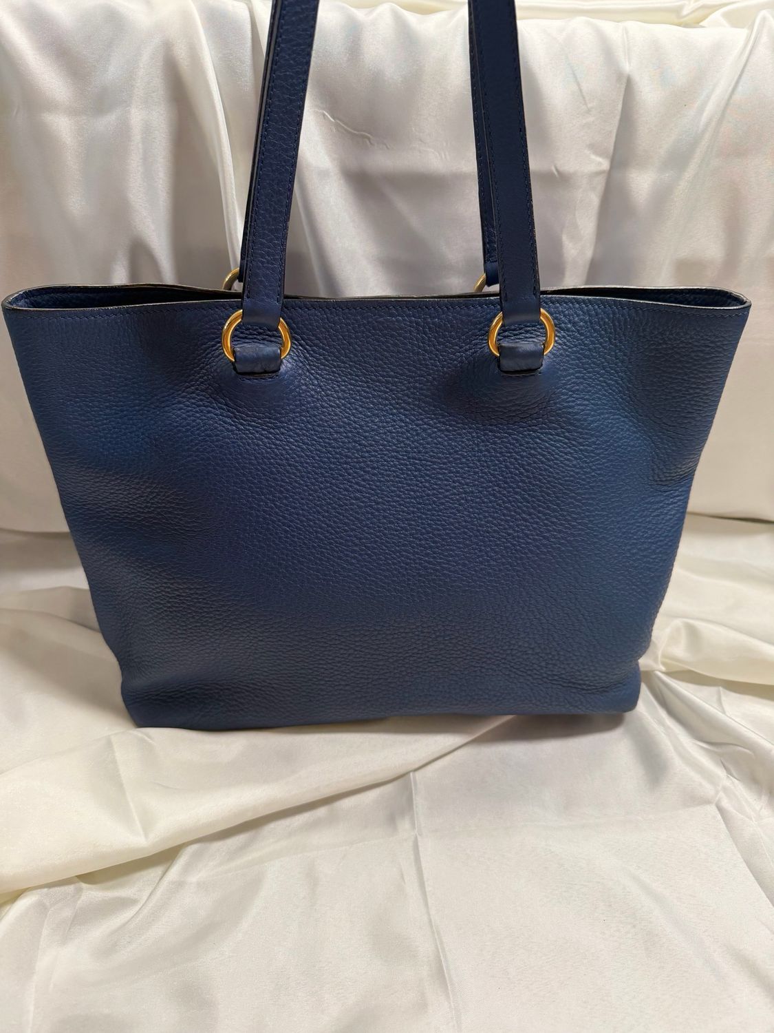 Prada Vitello Daino Pebbled Leather Tote Shoulder 