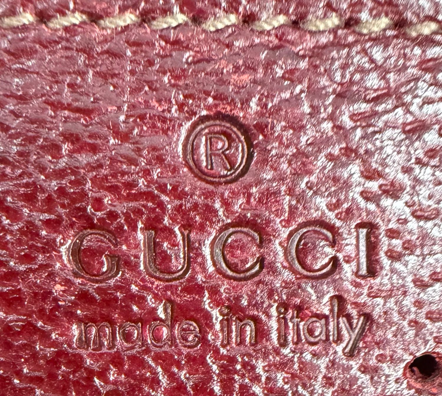 Gucci Monogram Canvas Alma Dome in Burgundy