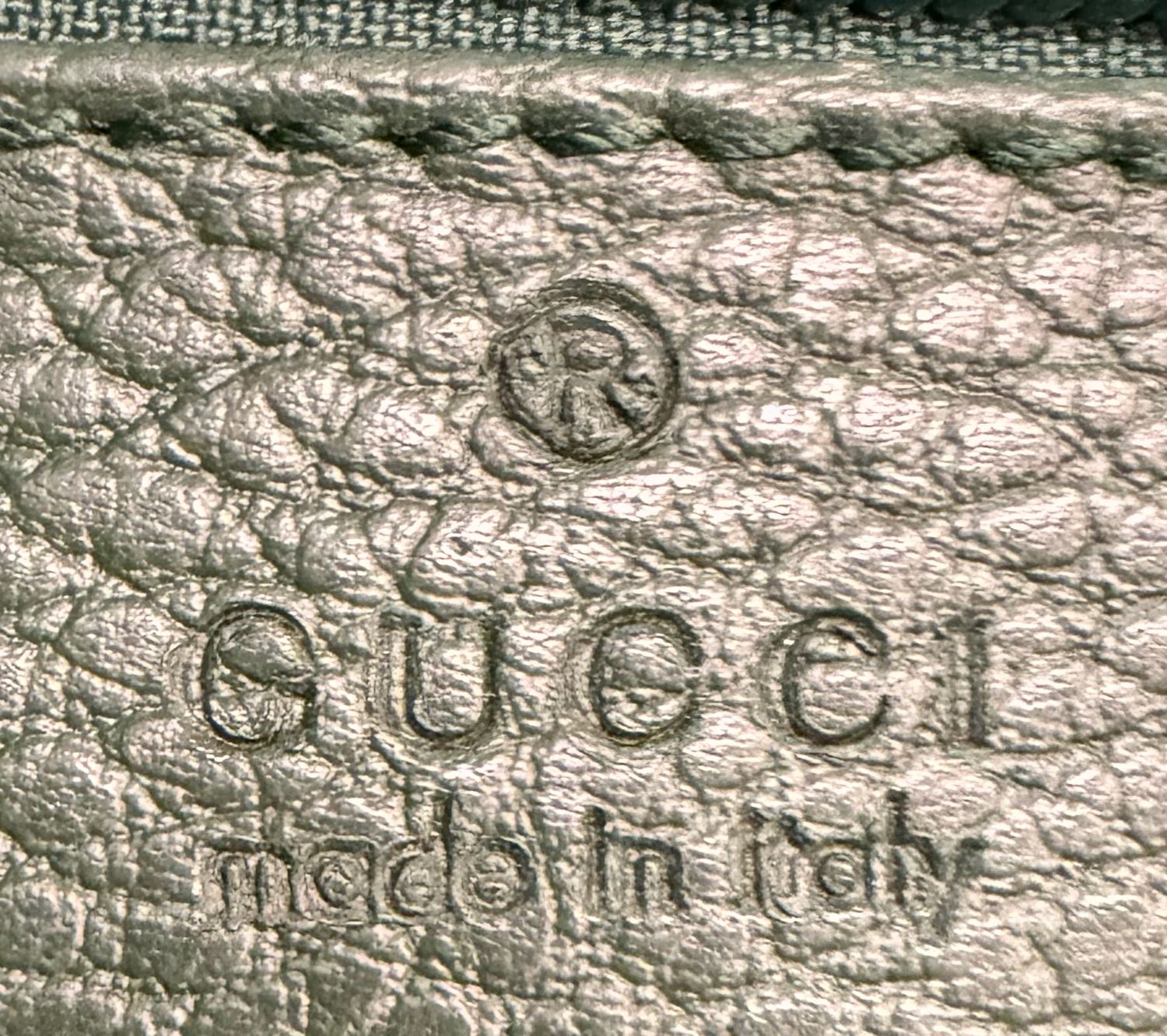Gucci Nylon Monogram Zipper Crossbody in Green