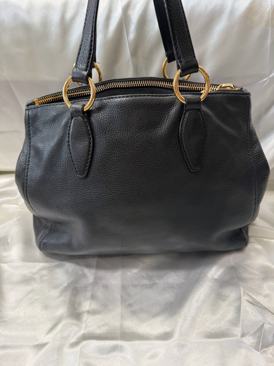 Miu Miu Soft Leather Double Zipper Crossbody Messenger Sling