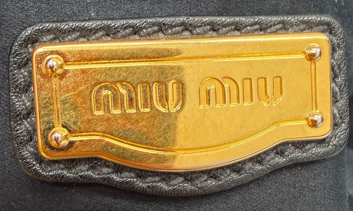 Miu Miu Soft Leather Double Zipper Crossbody Messenger Sling