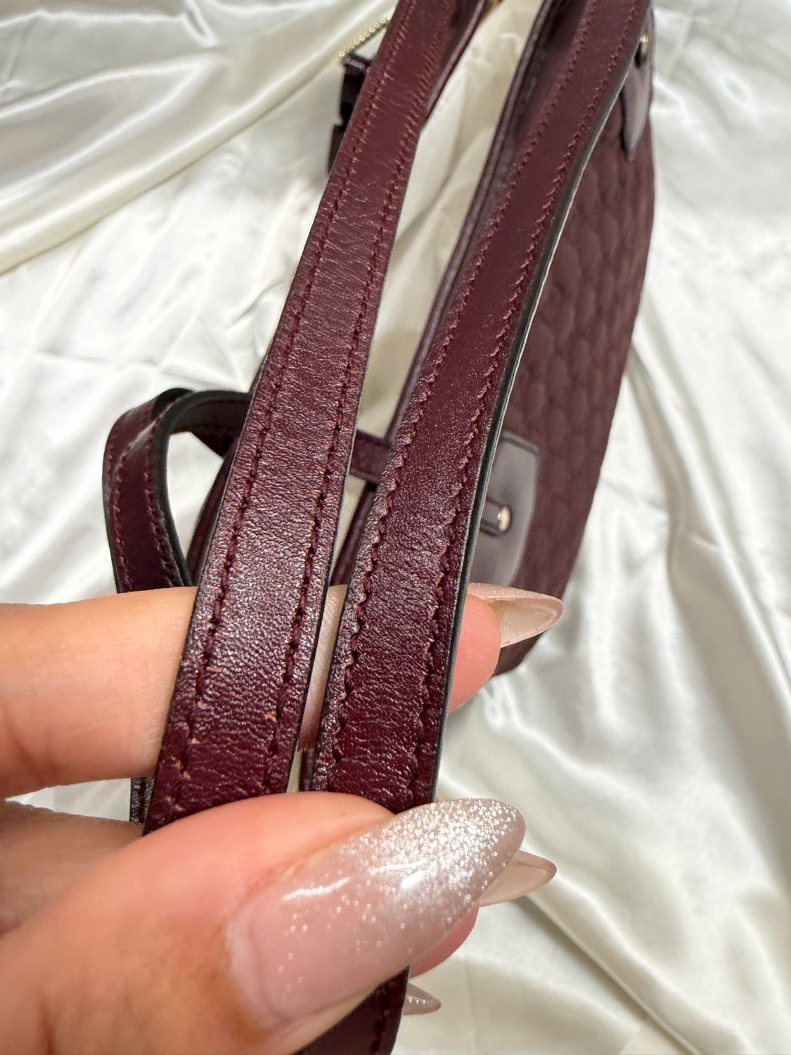 Gucci Monogram Nylon Joliceur Padded Tote Shoulder in Burgundy
