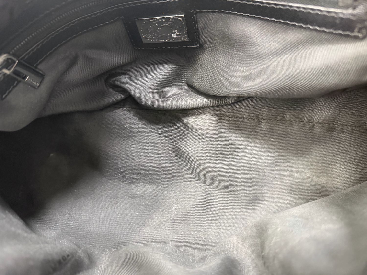 Fendi Zucchino Flap Tote Shoulder Bag in Black