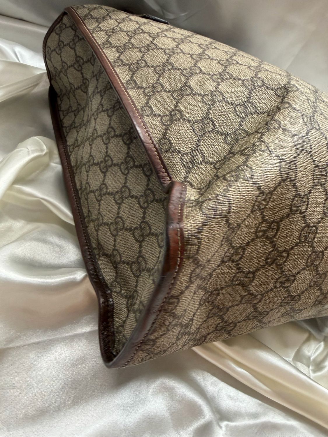 Gucci Supreme Monogram Web Loop Tote Vertical Shoulder