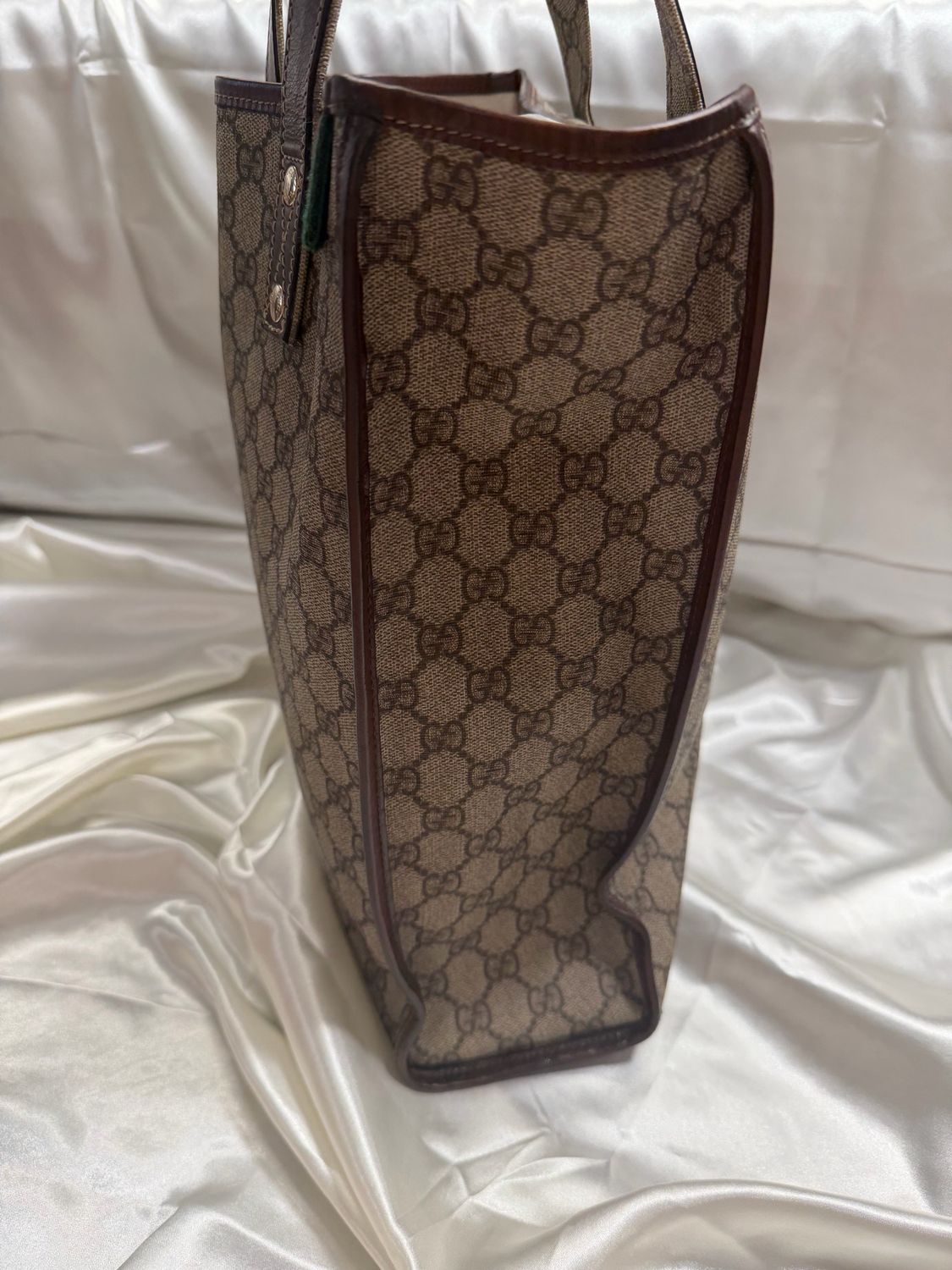 Gucci Supreme Monogram Web Loop Tote Vertical Shoulder