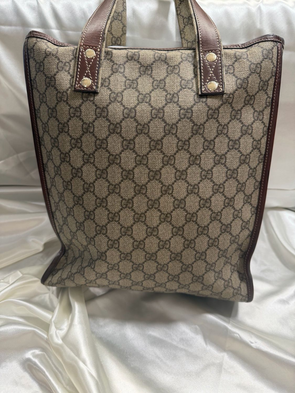 Gucci Supreme Monogram Web Loop Tote Vertical Shoulder