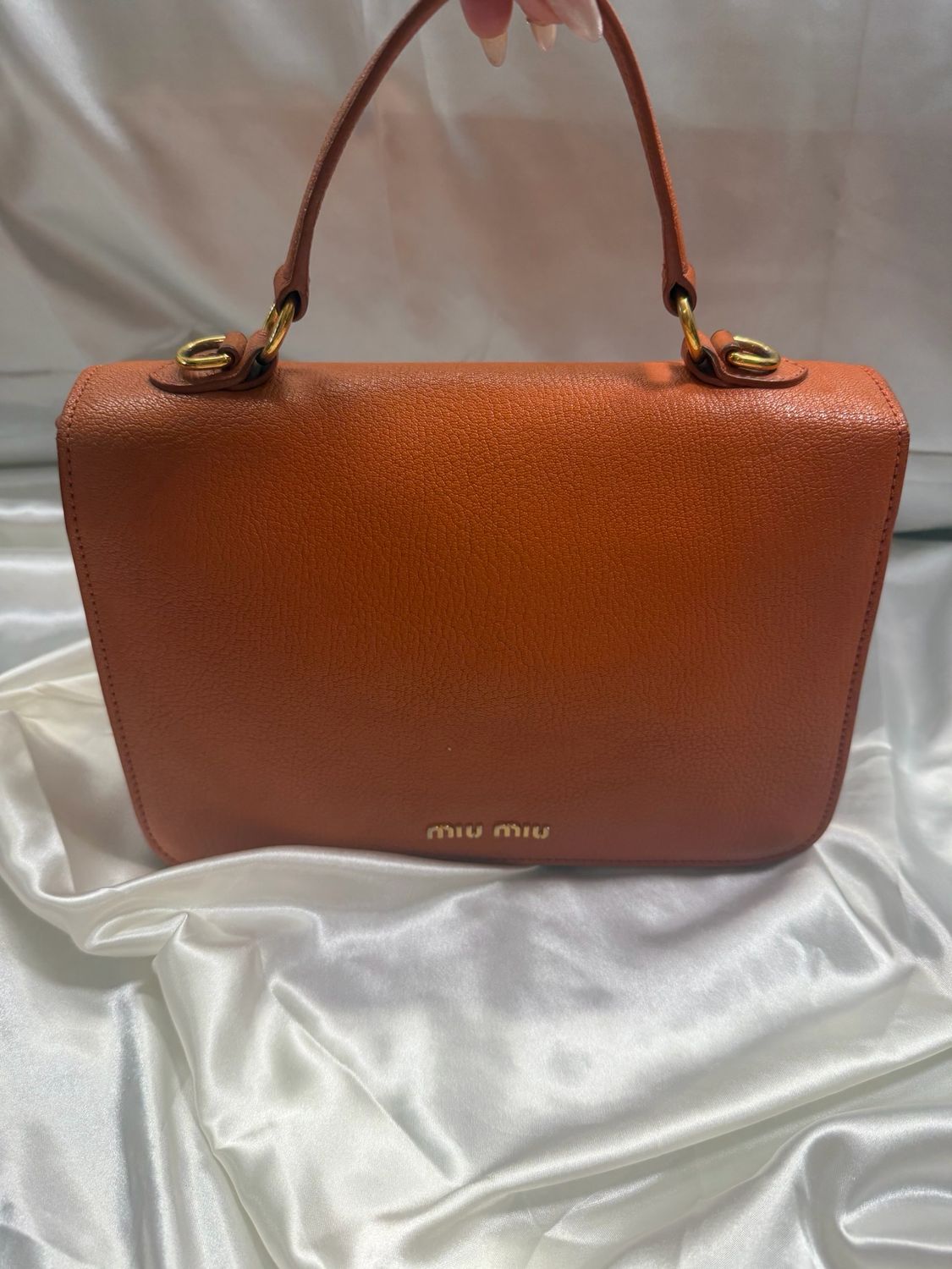 Miu Miu Madras Flap Top Handle Crossbody Sling Messenger