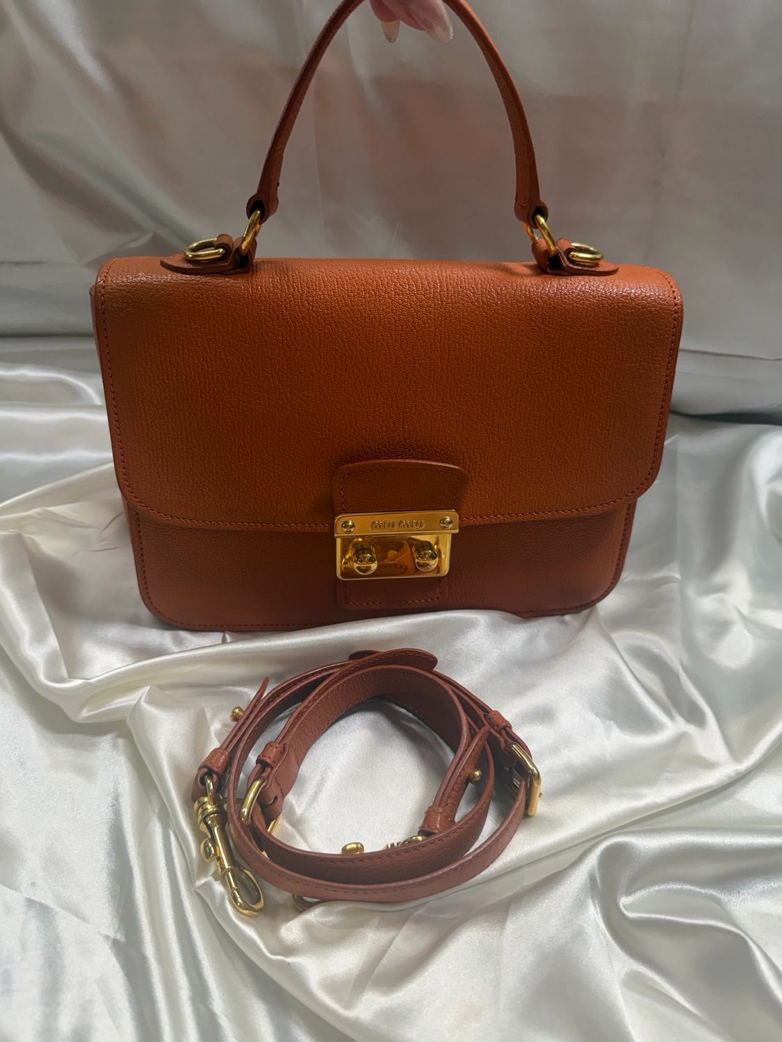 Miu Miu Madras Flap Top Handle Crossbody Sling Messenger