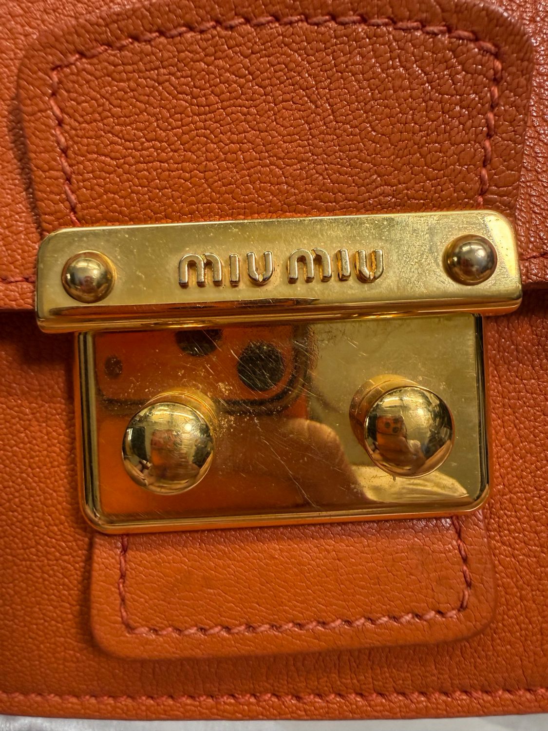 Miu Miu Madras Flap Top Handle Crossbody Sling Messenger