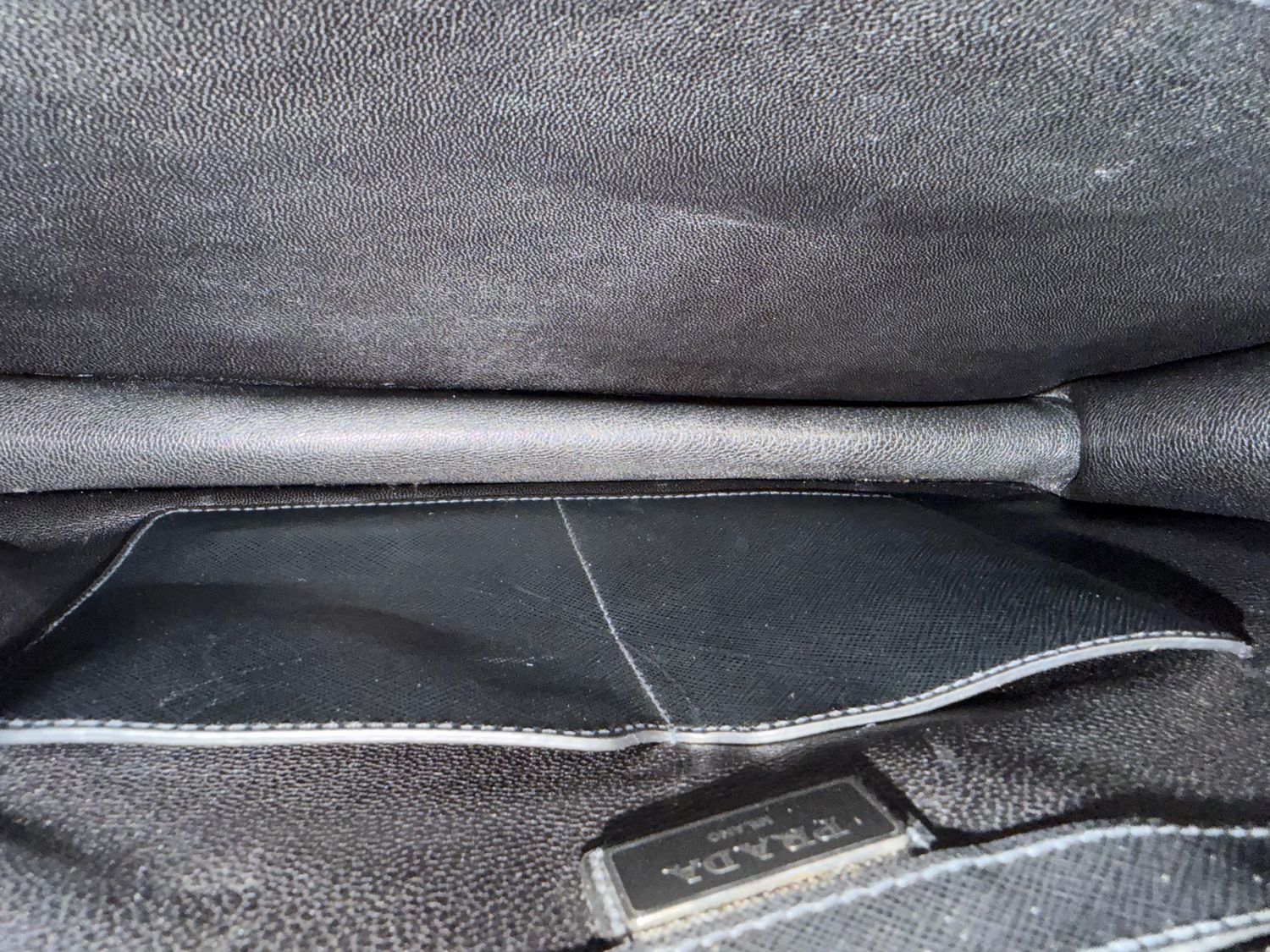 Prada Saffiano Briefcase Sling Crossbody Laptop