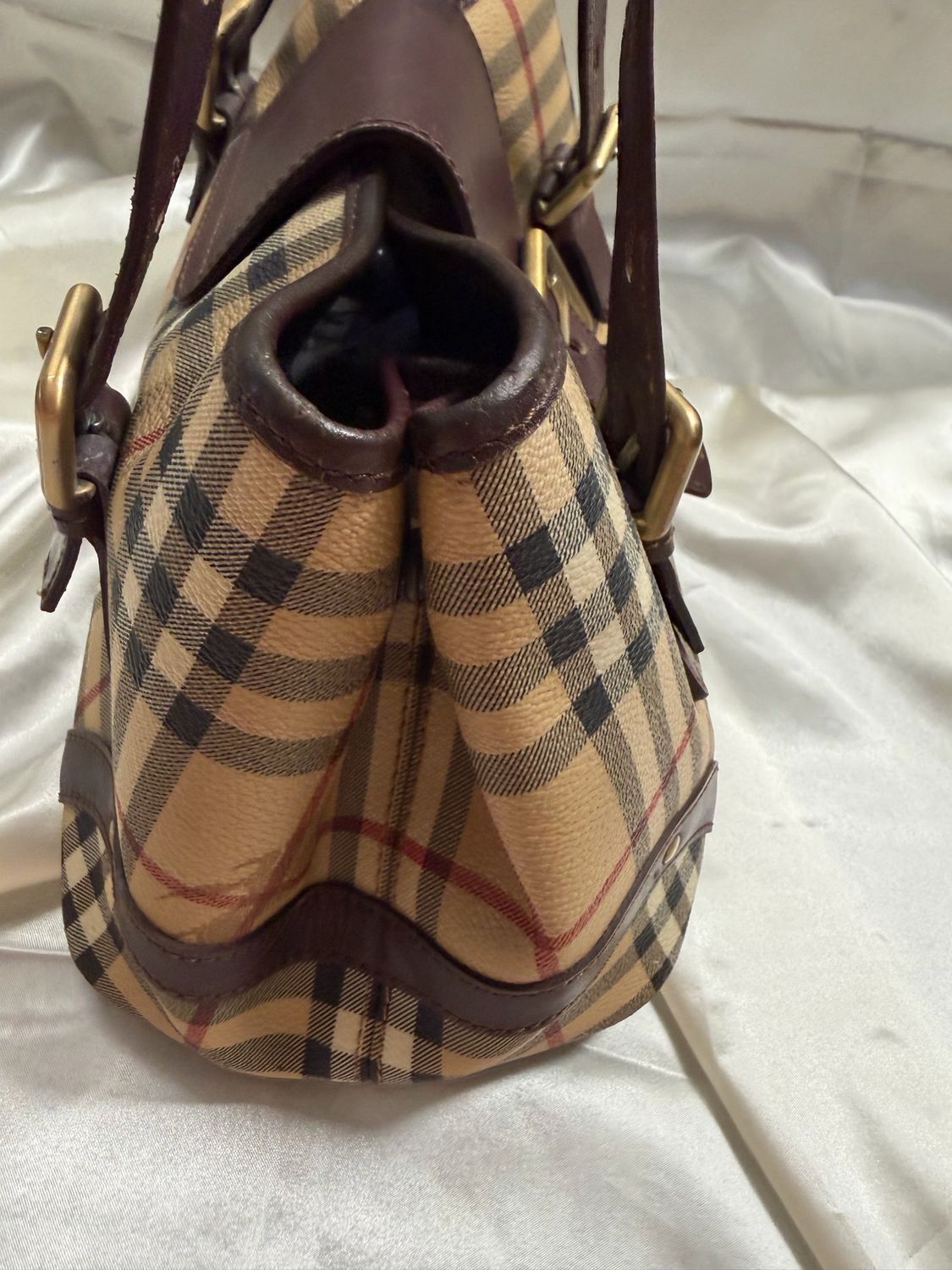 Burberry Haymarket Check Flap Tote