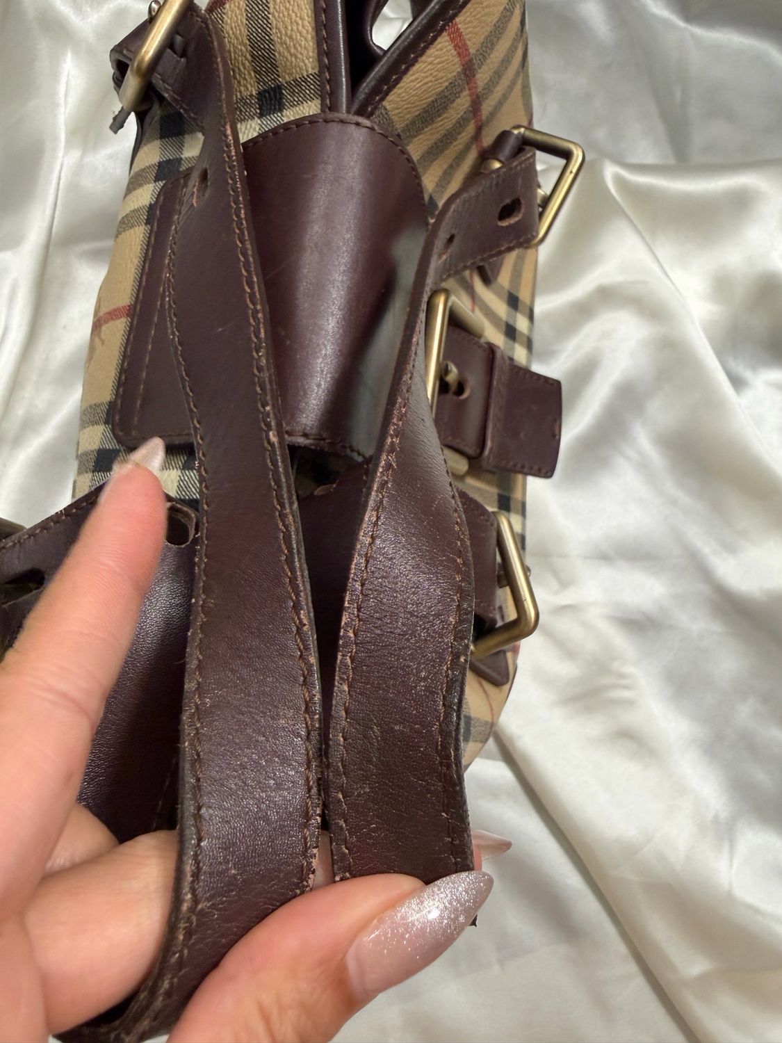 Burberry Haymarket Check Flap Tote
