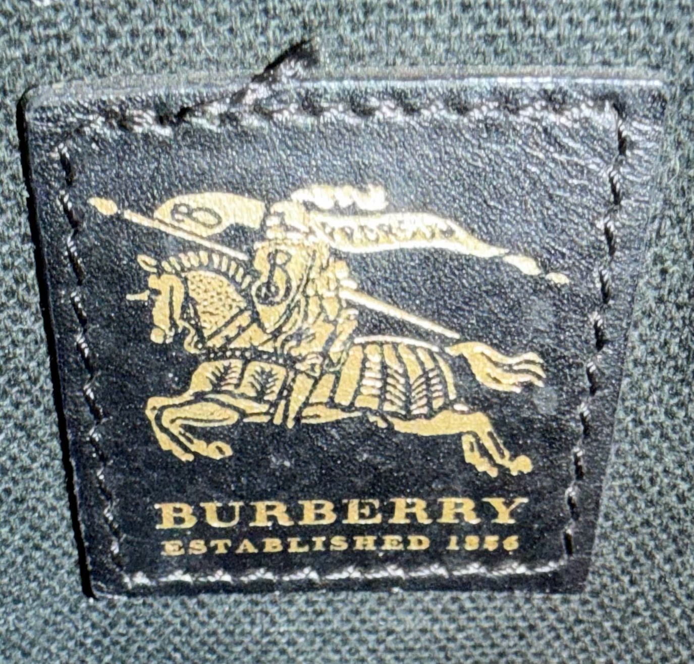 Burberry Haymarket Check Zipper Tote in Black