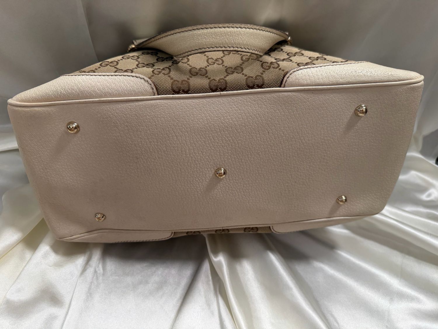 Gucci Monogram Boston Bowler Bamboo