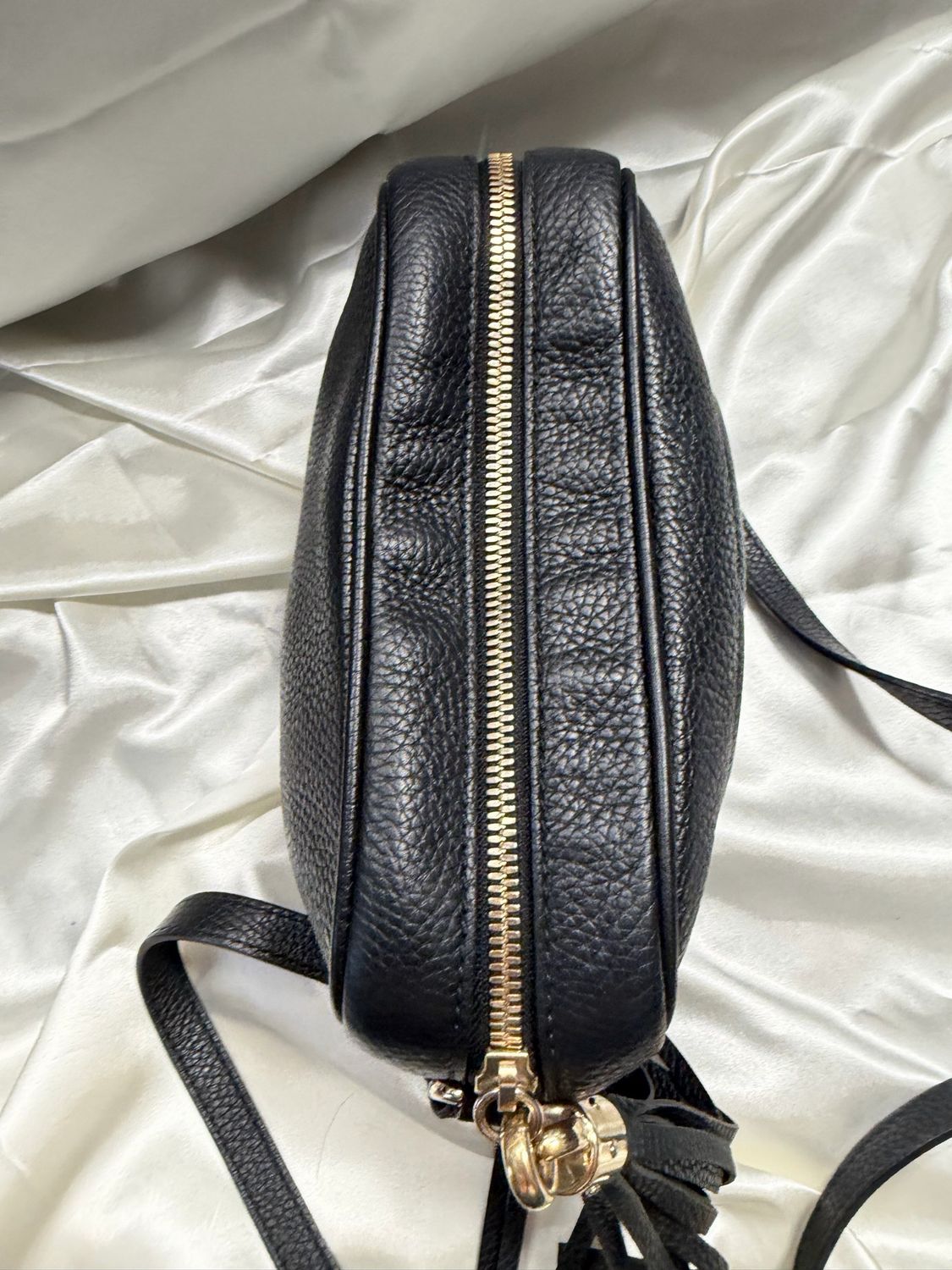 Gucci Pebbled Leather Disco Soho Camera Bag Crossbody