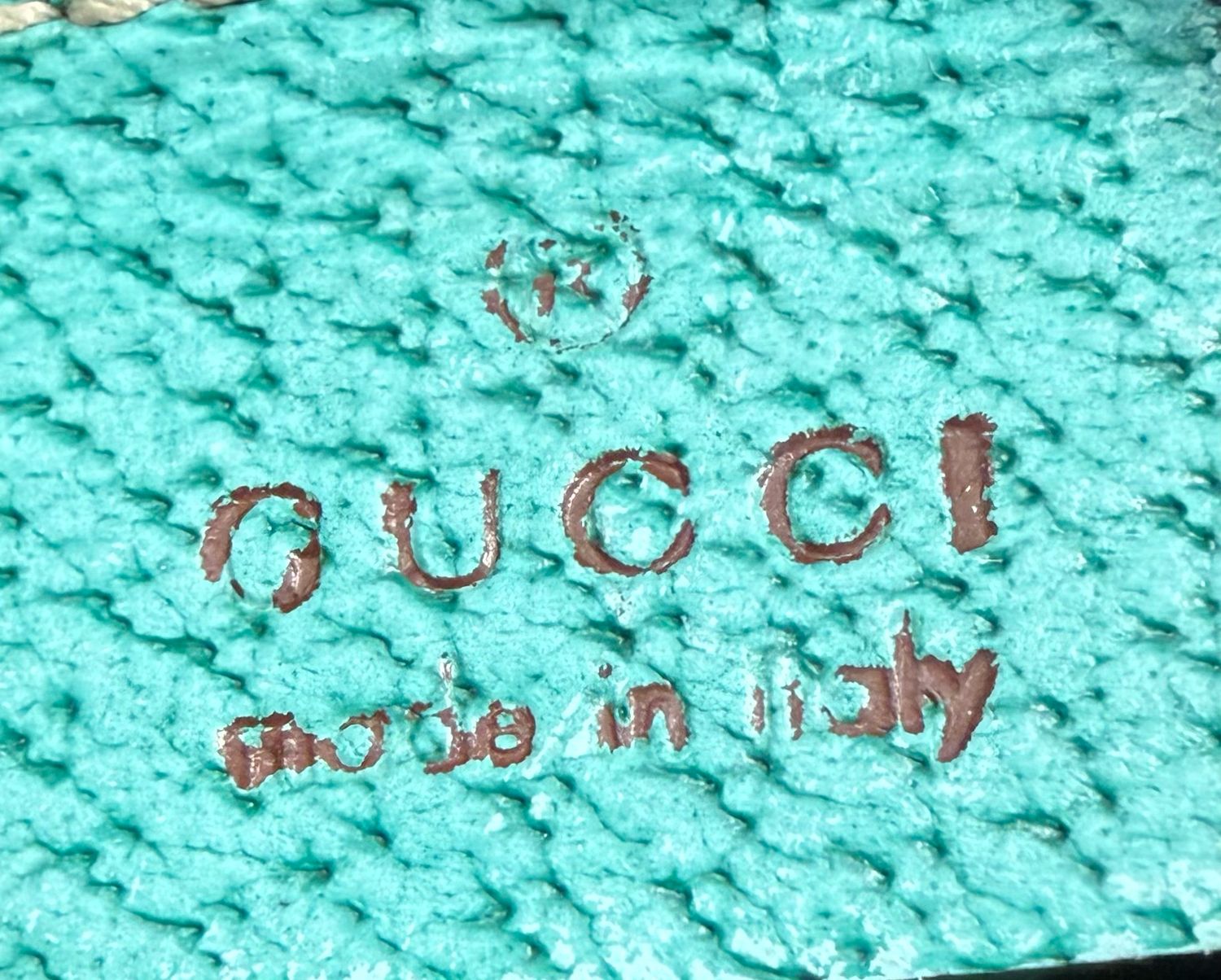 Gucci Monogram Canvas Hobo Shoulder Teal 