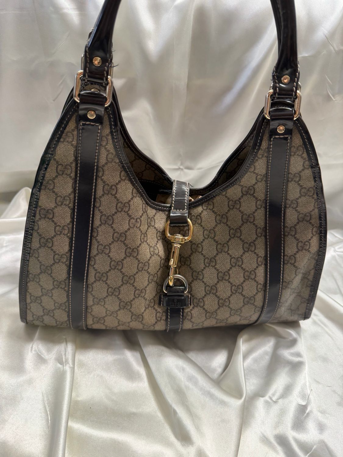 Gucci Monogram Supreme Jackie Hobo Shoulder