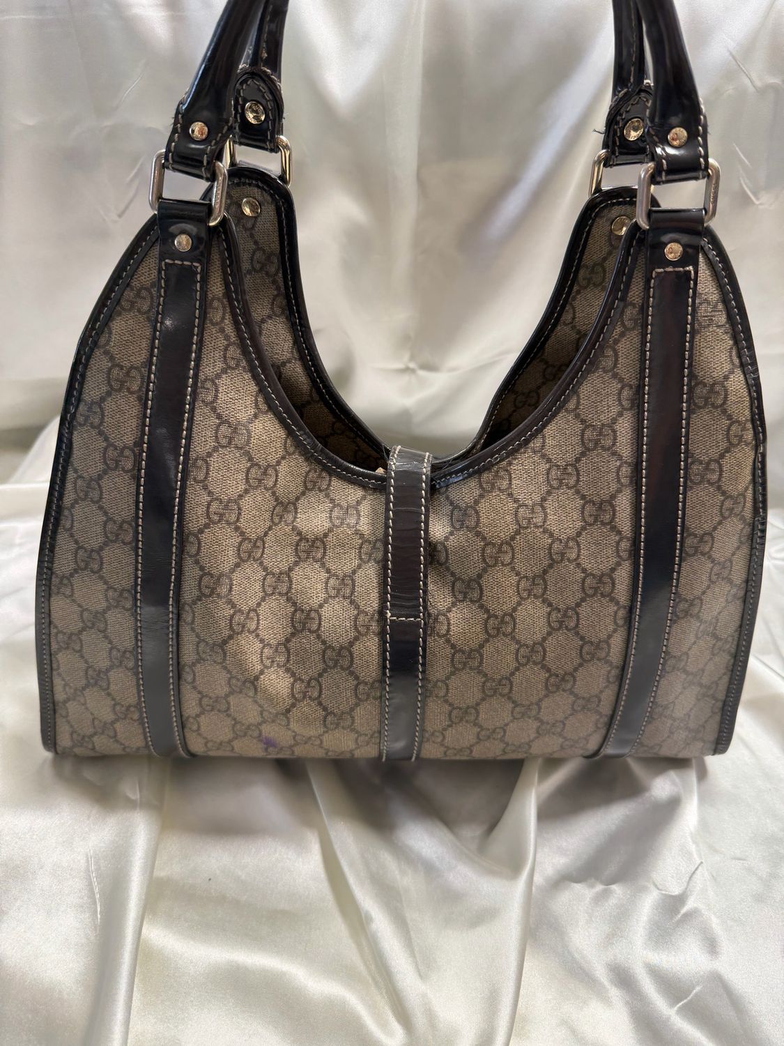 Gucci Monogram Supreme Jackie Hobo Shoulder