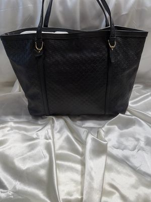 Gucci Microguccissima Nice Medium Tote Shoulder Bag in Black
