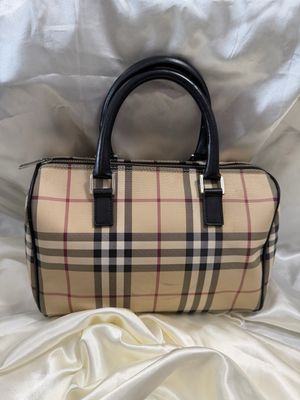 Burberry Boston Novacheck Satchel Top Handle Bowler