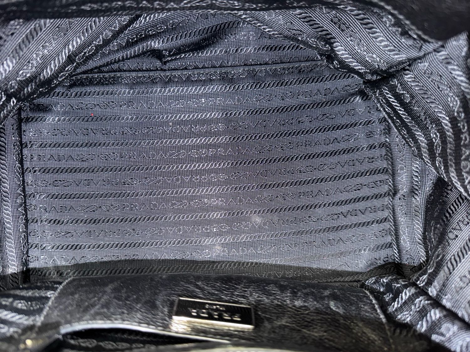 Prada Glace Calfskin Two Way Twin Tote Crossbody Sling