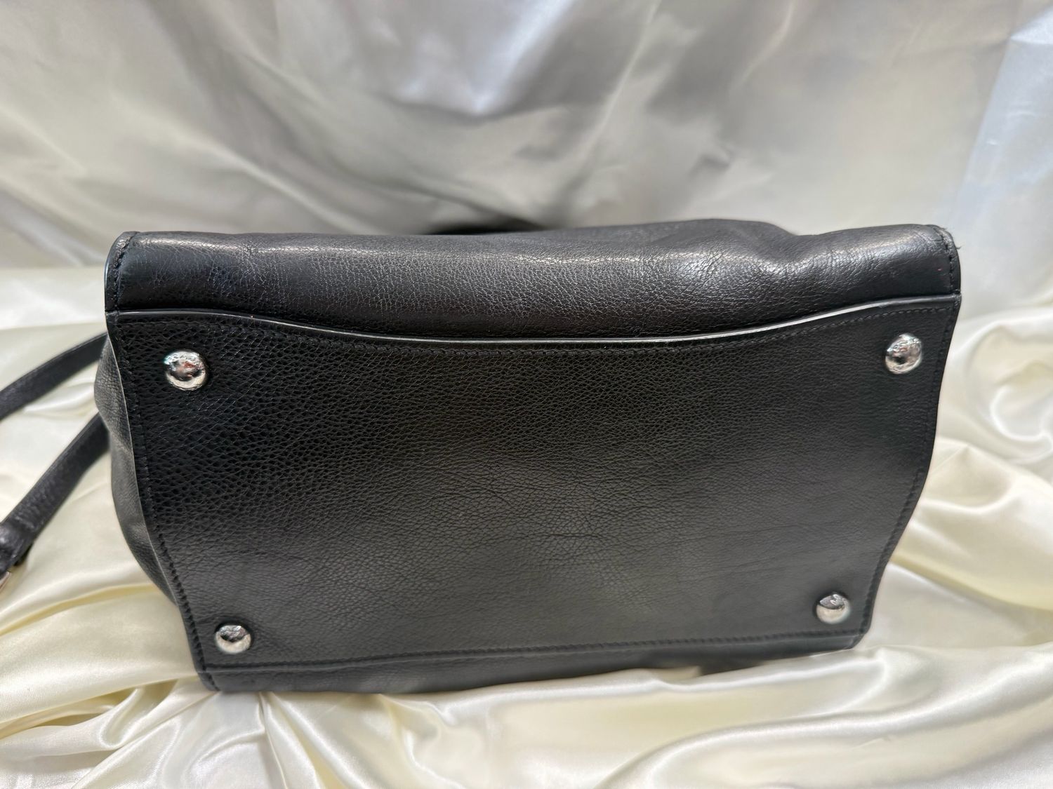 Prada Glace Calfskin Two Way Twin Tote Crossbody Sling