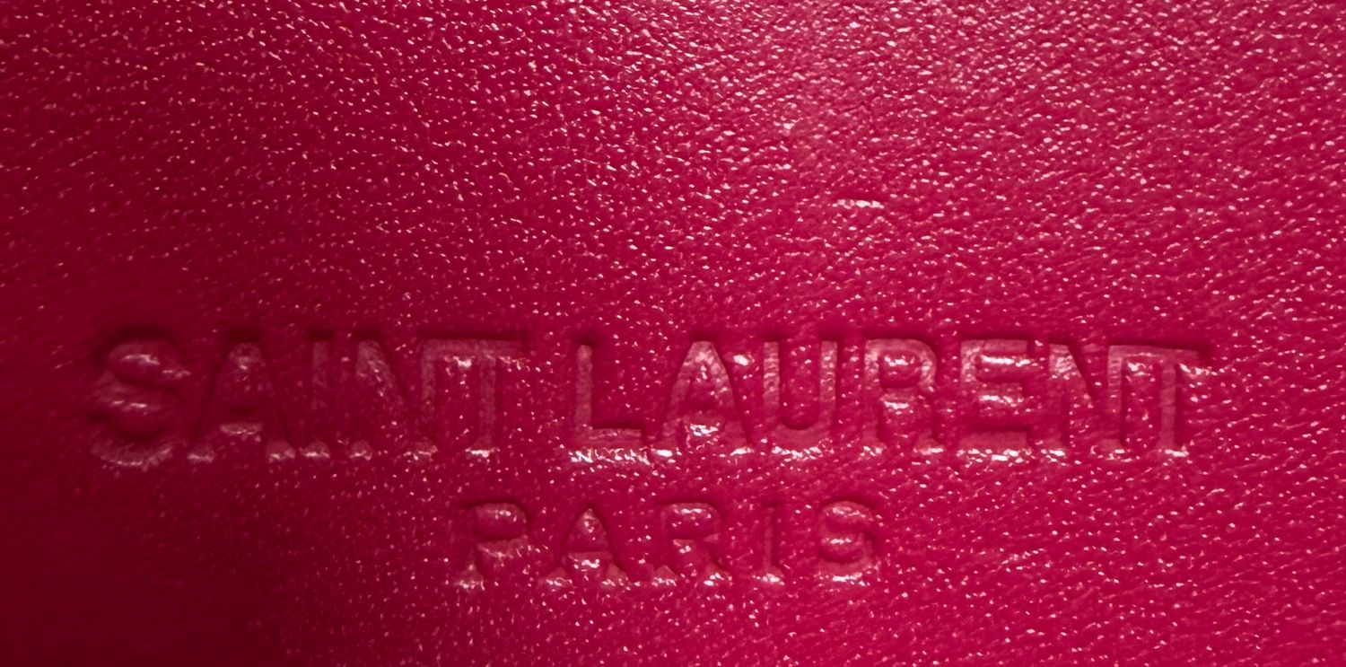 Yves Saint Laurent Compact Flap Wallet in Shiny Pink 