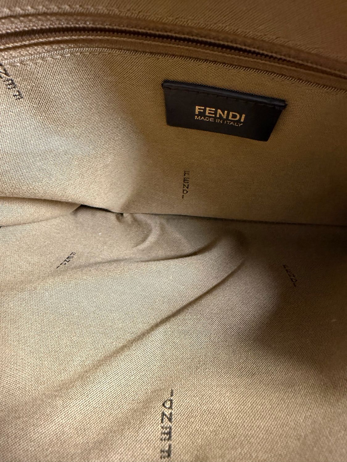 Fendi Zucca Multicolor Flat Zipper Clutch