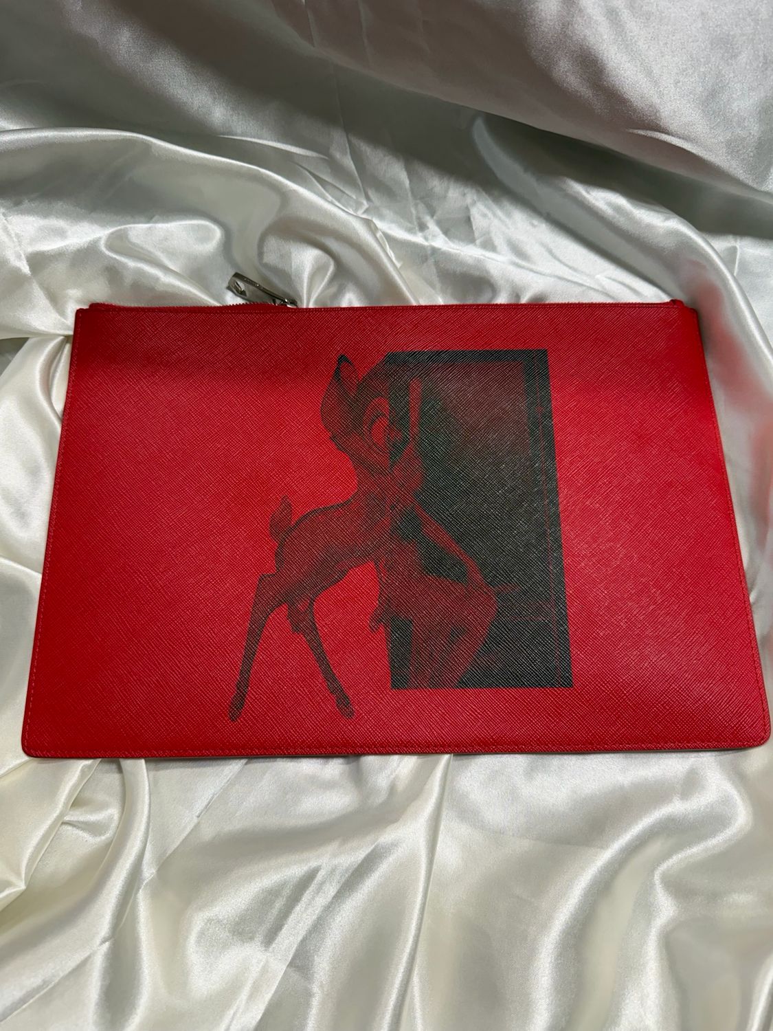 Givenchy Antigona Clutch Flat Zipper Bambi in Red