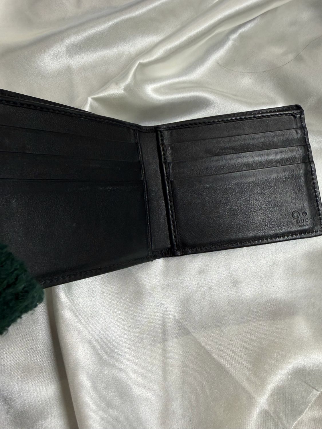 Gucci Micromonogram Leather Bifold Wallet in Black