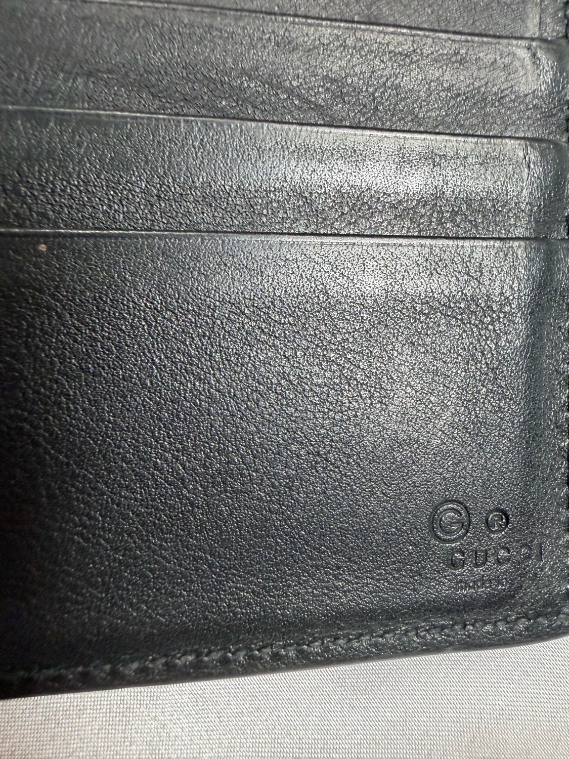 Gucci Micromonogram Leather Bifold Wallet in Black