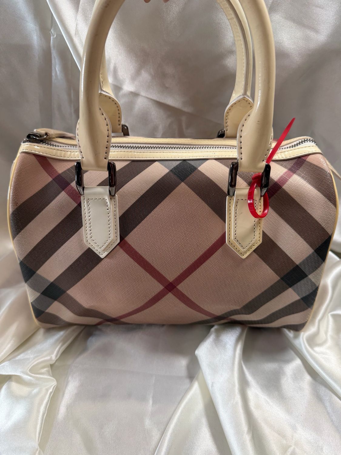 Burberry Boston Supernova Check Bowler Top Handle